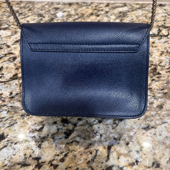 Furla Metropolis Shoulder Clutch Women Blue Ortensia Leather Bag - Picture 3 of 8